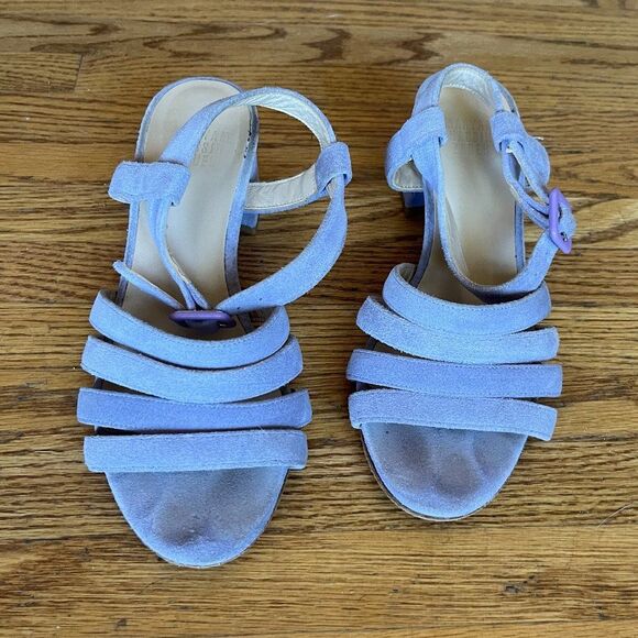 MARYAM NASSIR ZADEH Purple Palma Strappy Block Heel Sandal Shoe Women's Size 36 - Picture 1 of 6